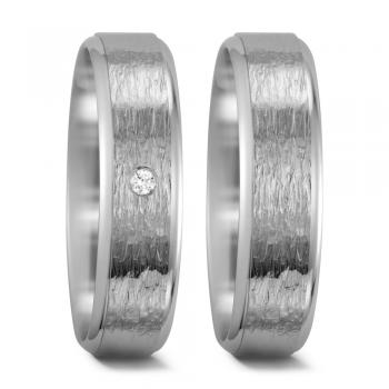 Trauringe Weissgold von Weidner 62053 + 72053